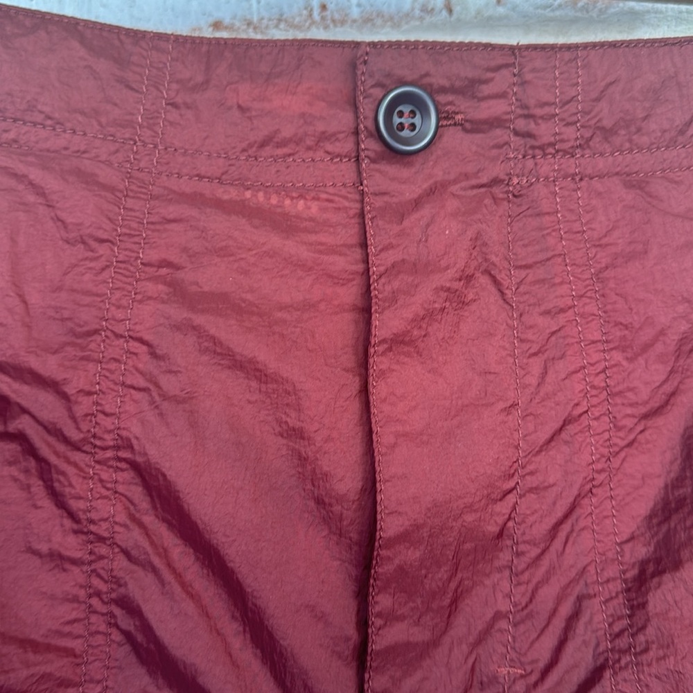 Free People Maroon Wide-Leg Drawstring Hem Track Pants - Picture 5 of 10